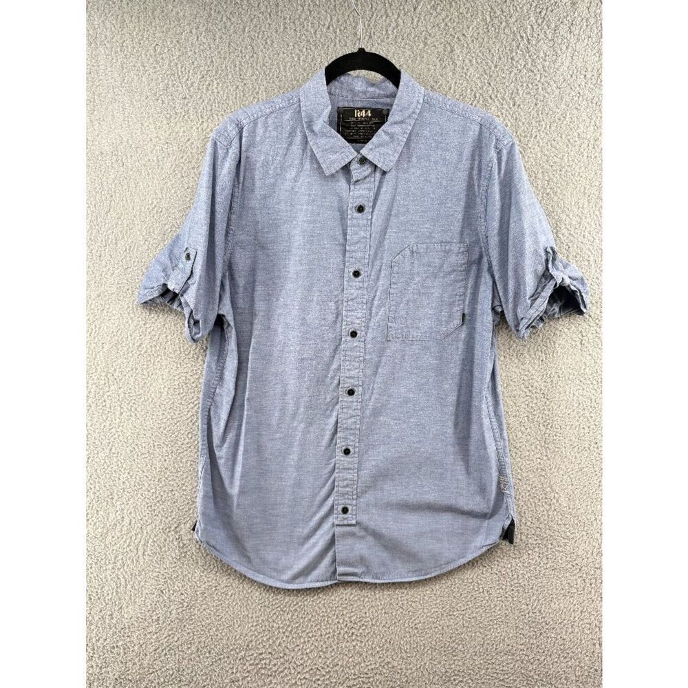 R44 Rogue Standard Issue Organic Cotton Chambray Shirt XL Roll Tab Sleeve